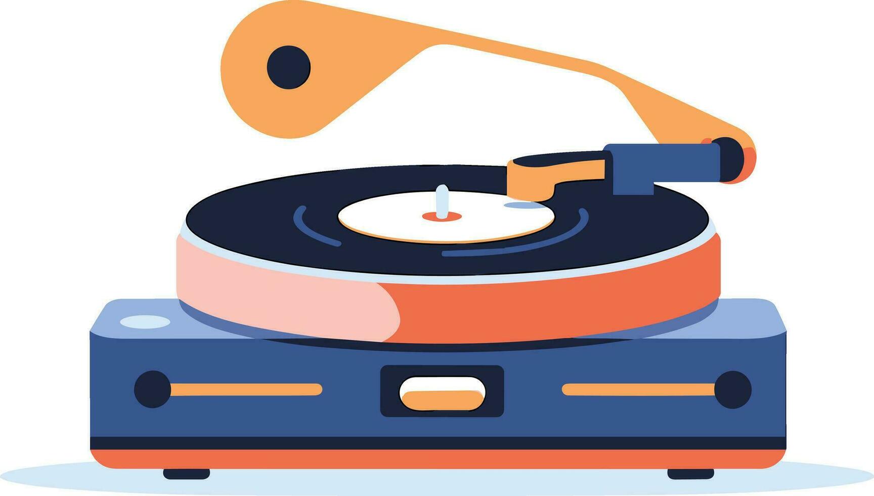 Vintage ▾ disco giocatore nel UX ui piatto stile vettore