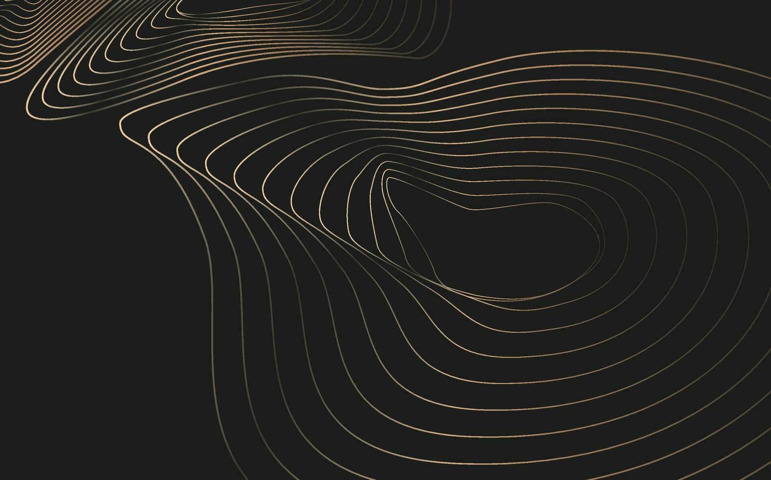 sfondo nero con design a curva di linea. illustrazione vettoriale. eps10 vettore