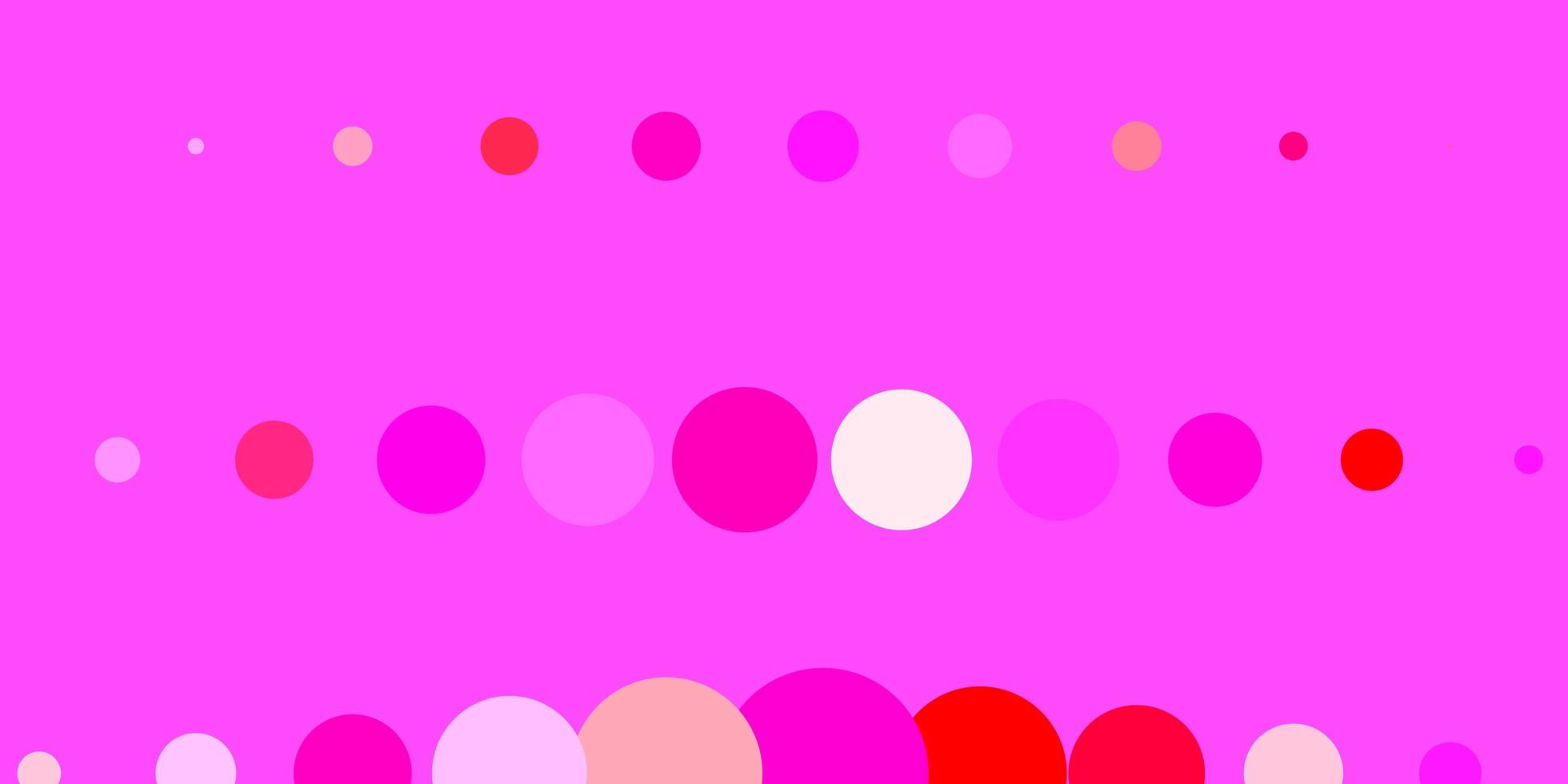 layout vettoriale rosa scuro, giallo con forme circolari. illustrazione con set di brillanti sfere astratte colorate. design per i tuoi annunci pubblicitari.
