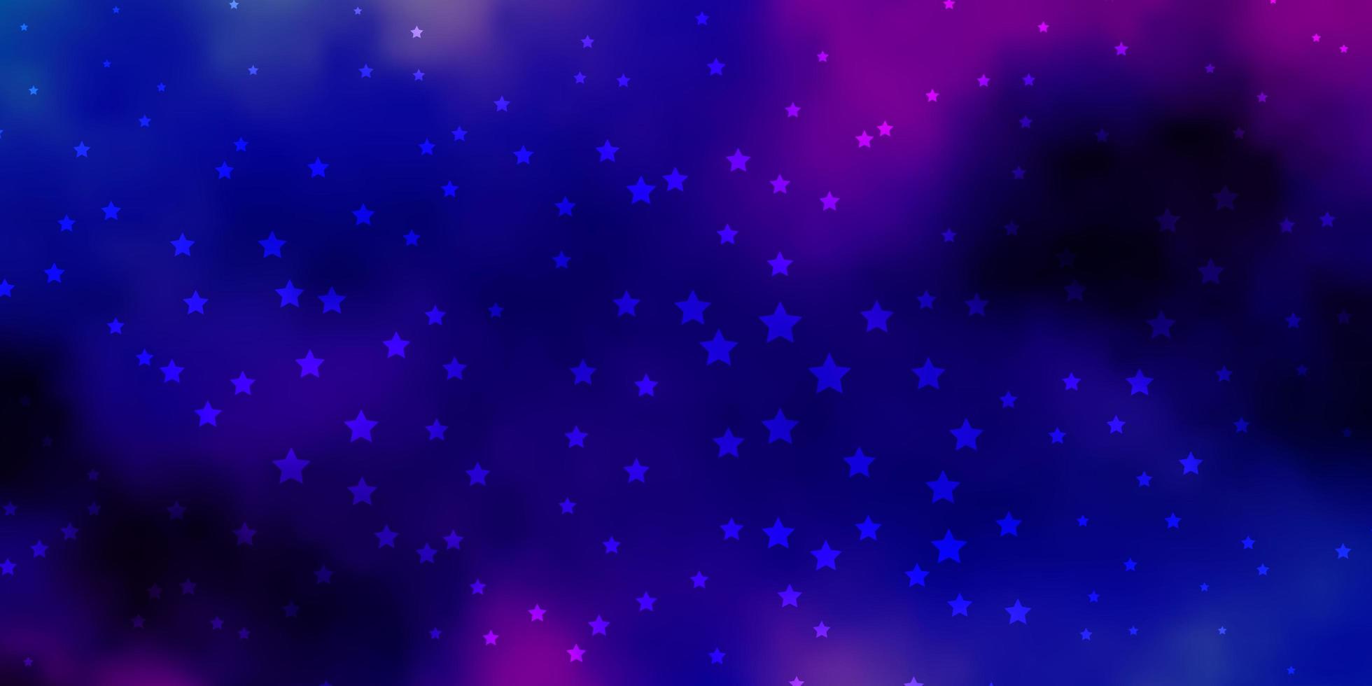 modello vettoriale rosa scuro, blu con stelle astratte. illustrazione decorativa con stelle su modello astratto. miglior design per il tuo annuncio, poster, banner.