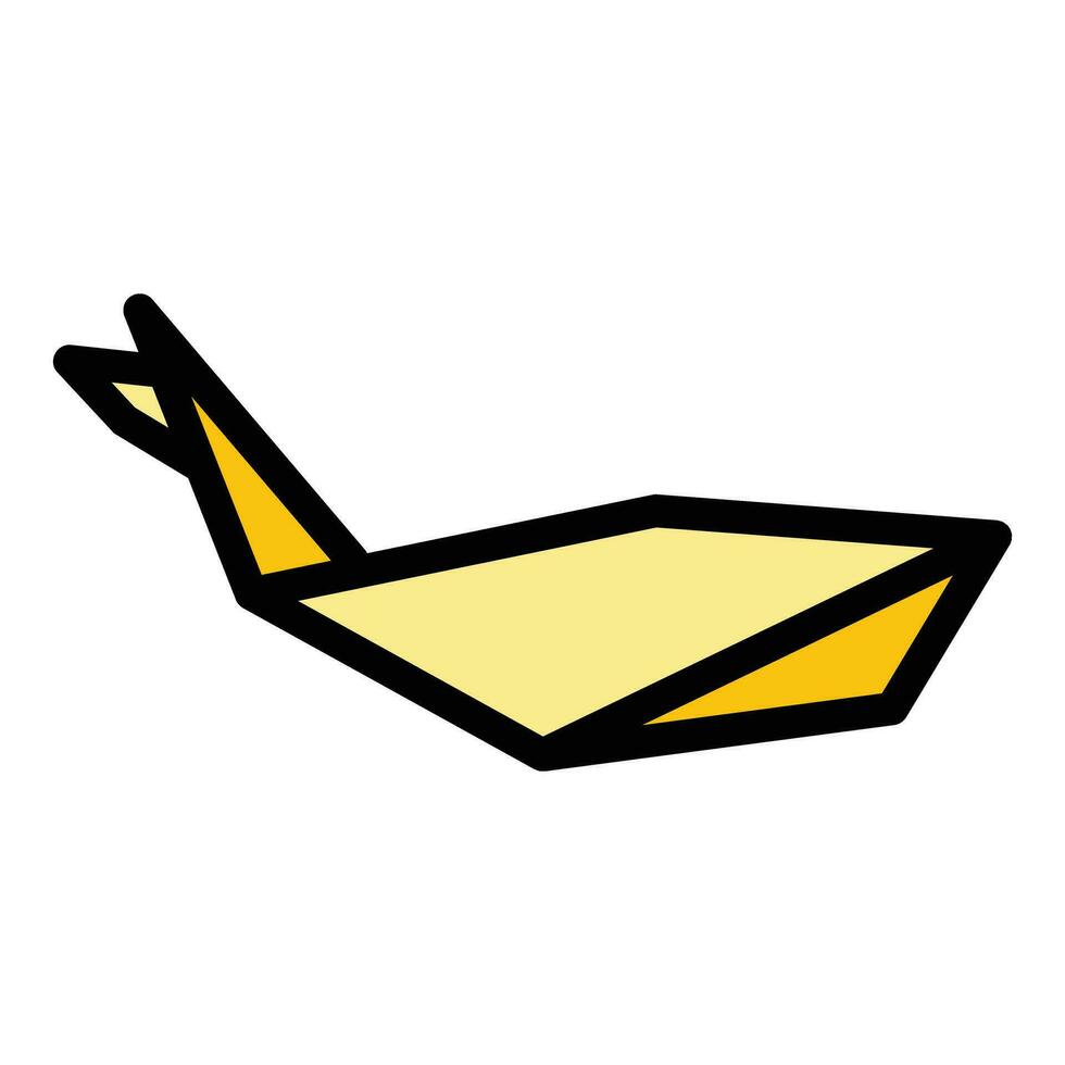 volare animale origami icona vettore piatto