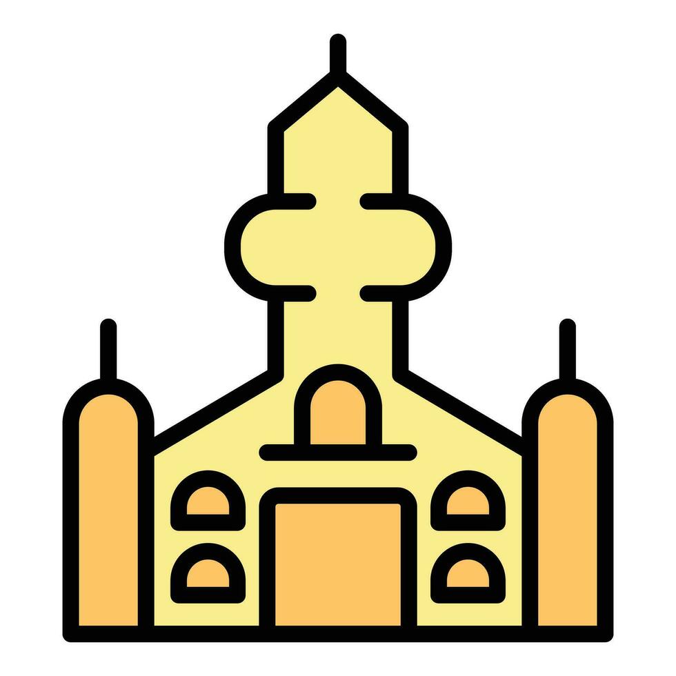 slovacco Chiesa icona vettore piatto