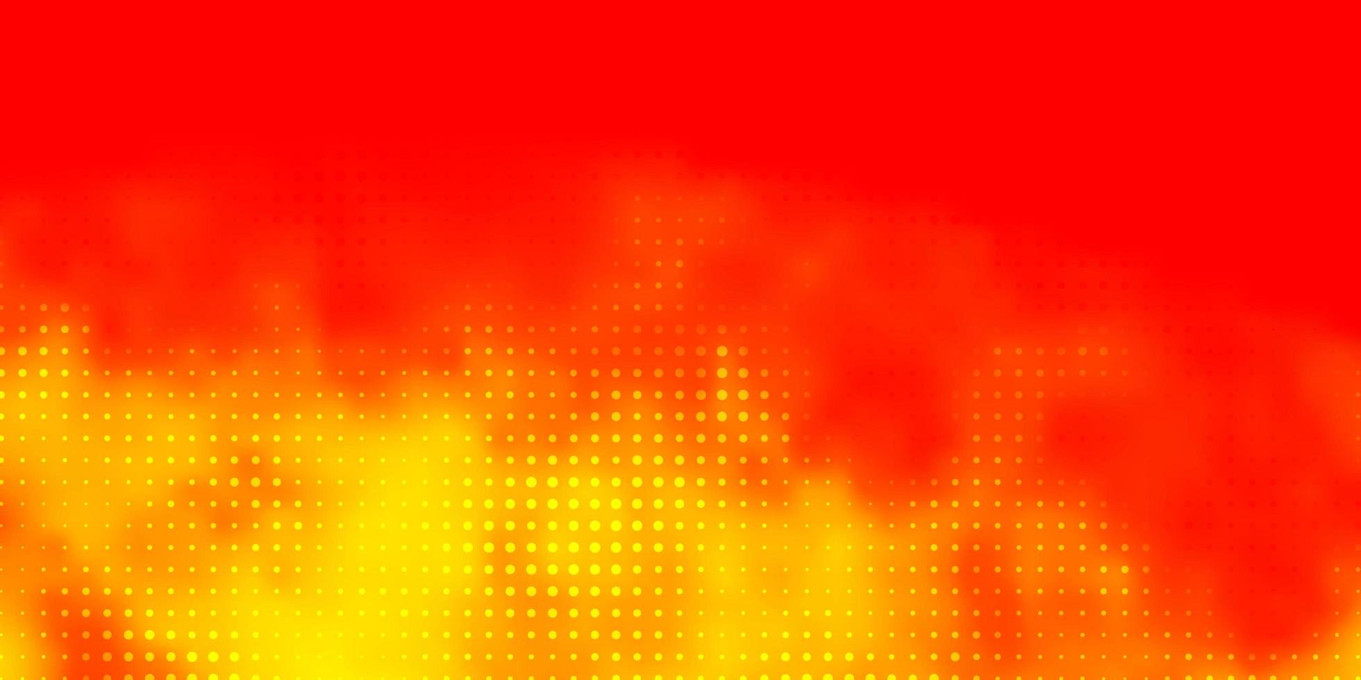 sfondo vettoriale arancione chiaro con cerchi. illustrazione astratta glitterata con gocce colorate. design per i tuoi annunci pubblicitari.