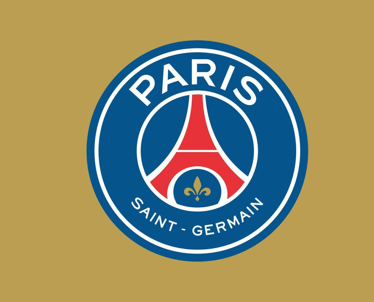 Parigi santo tedesco club logo simbolo ligue 1 calcio francese astratto design vettore illustrazione con Marrone sfondo