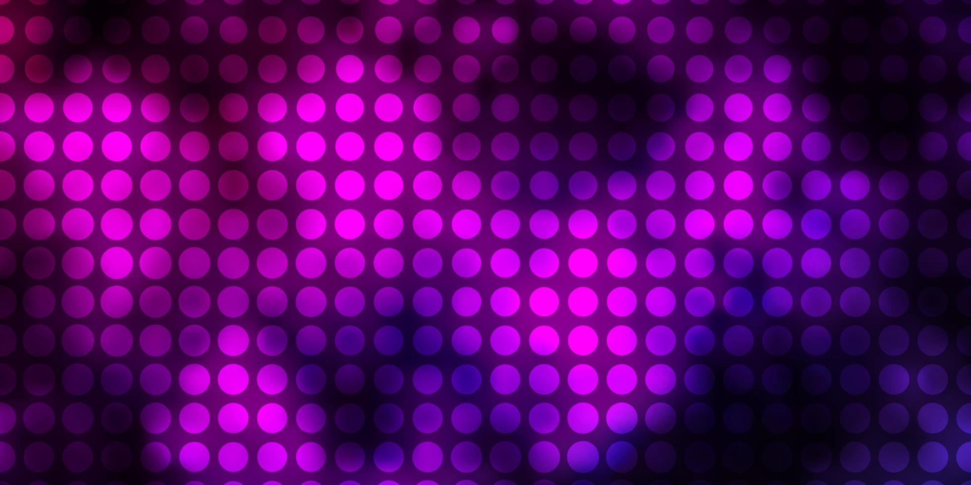 modello vettoriale rosa scuro con cerchi. illustrazione astratta glitterata con gocce colorate. modello per sfondi, tende.
