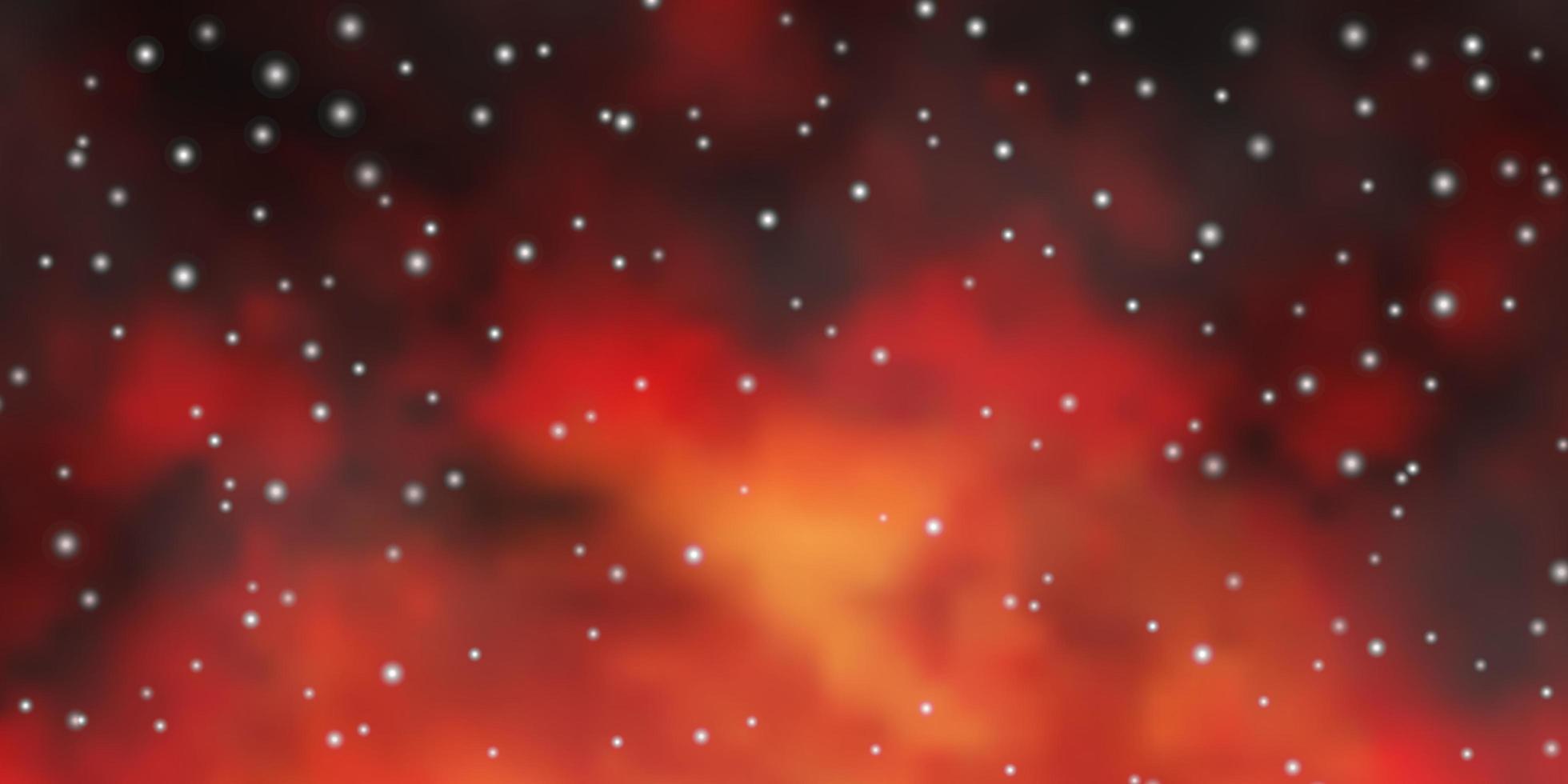 sfondo vettoriale arancione scuro con stelle piccole e grandi. brillante illustrazione colorata con stelle piccole e grandi. modello per siti Web, pagine di destinazione.