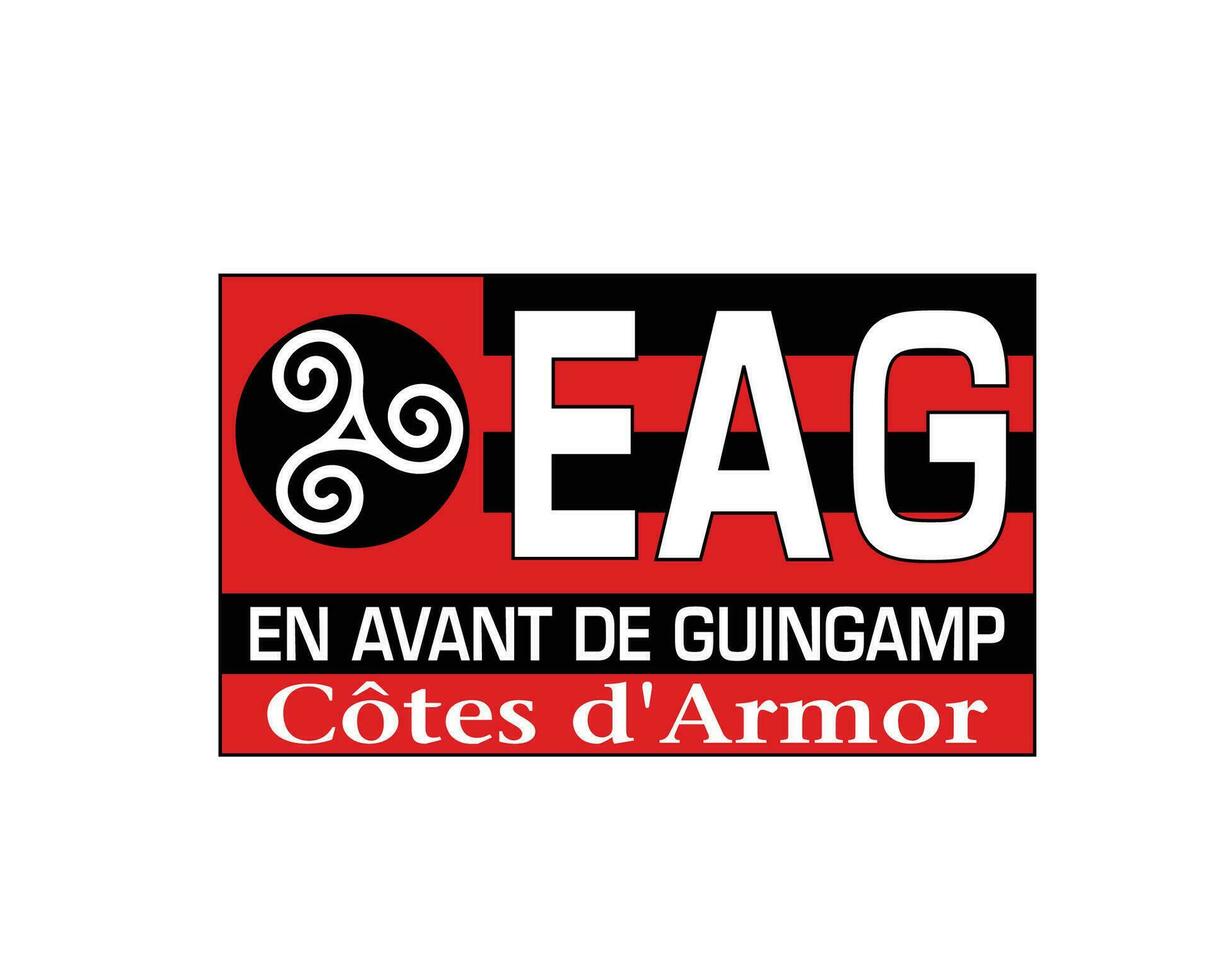 ea guingamp club logo simbolo ligue 1 calcio francese astratto design vettore illustrazione