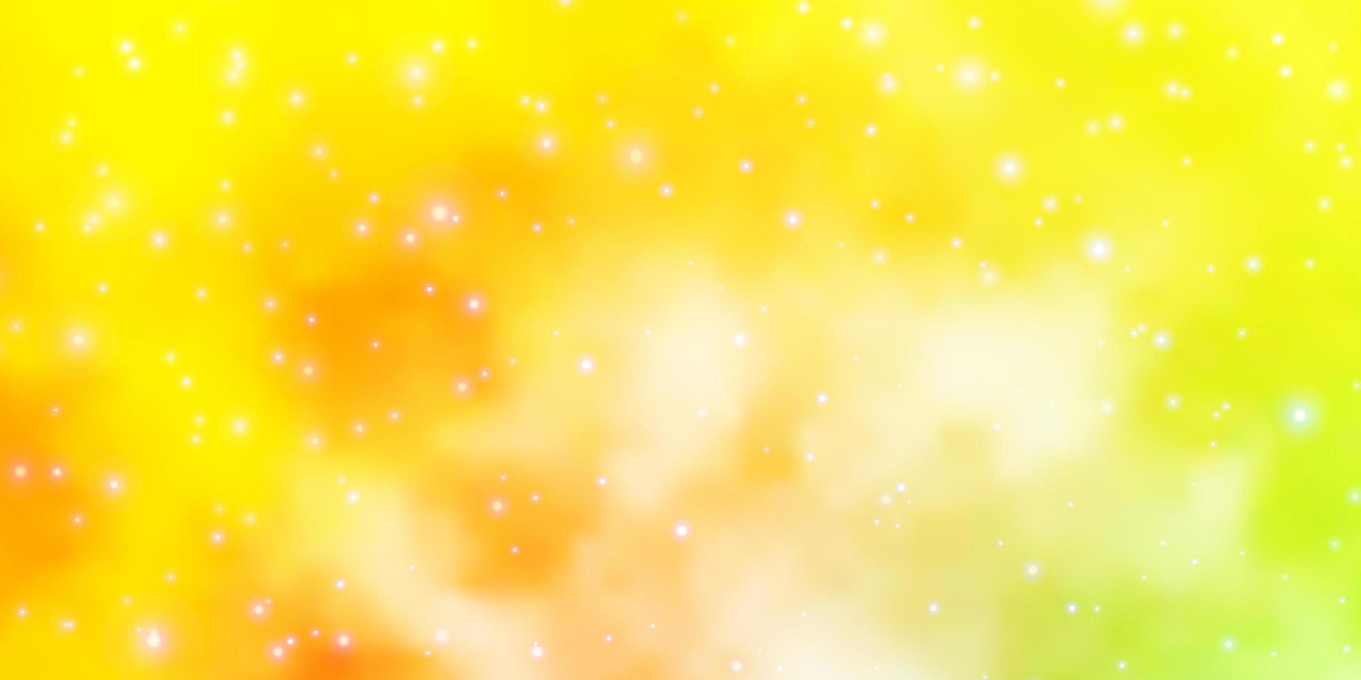 layout vettoriale verde chiaro, giallo con stelle luminose. illustrazione colorata con stelle sfumate astratte. modello per incartare i regali.