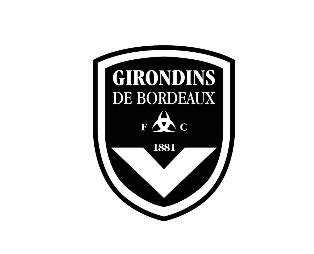 bordò club simbolo logo nero ligue 1 calcio francese astratto design vettore illustrazione