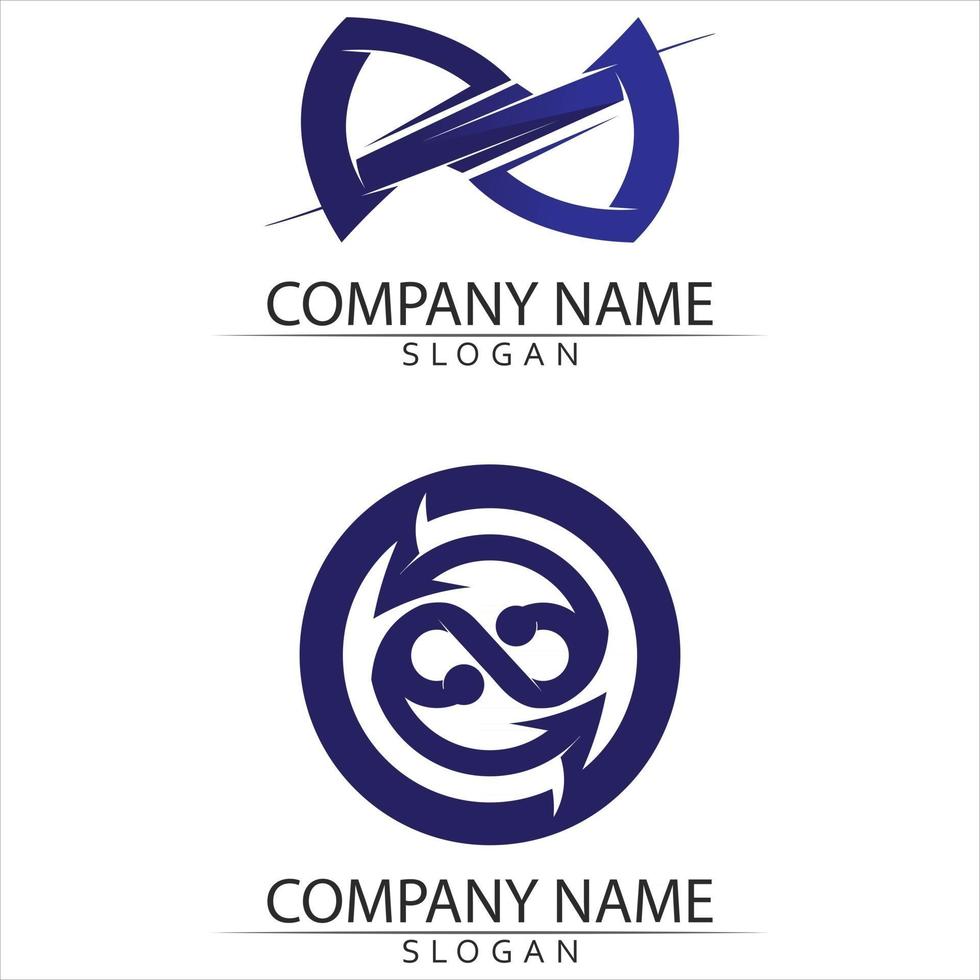 infinito design vector design set logo per icona di affari business