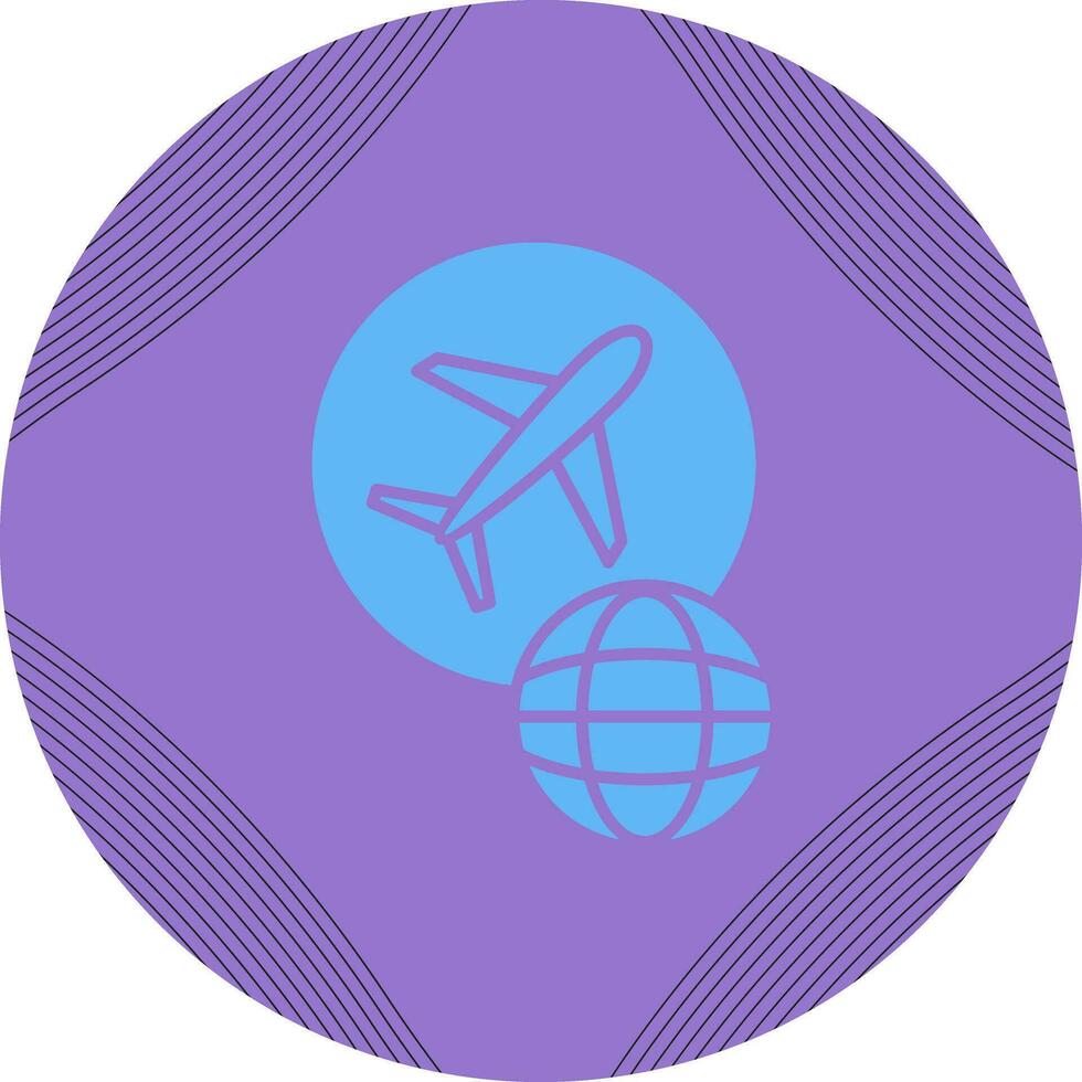 globale voli vettore icona
