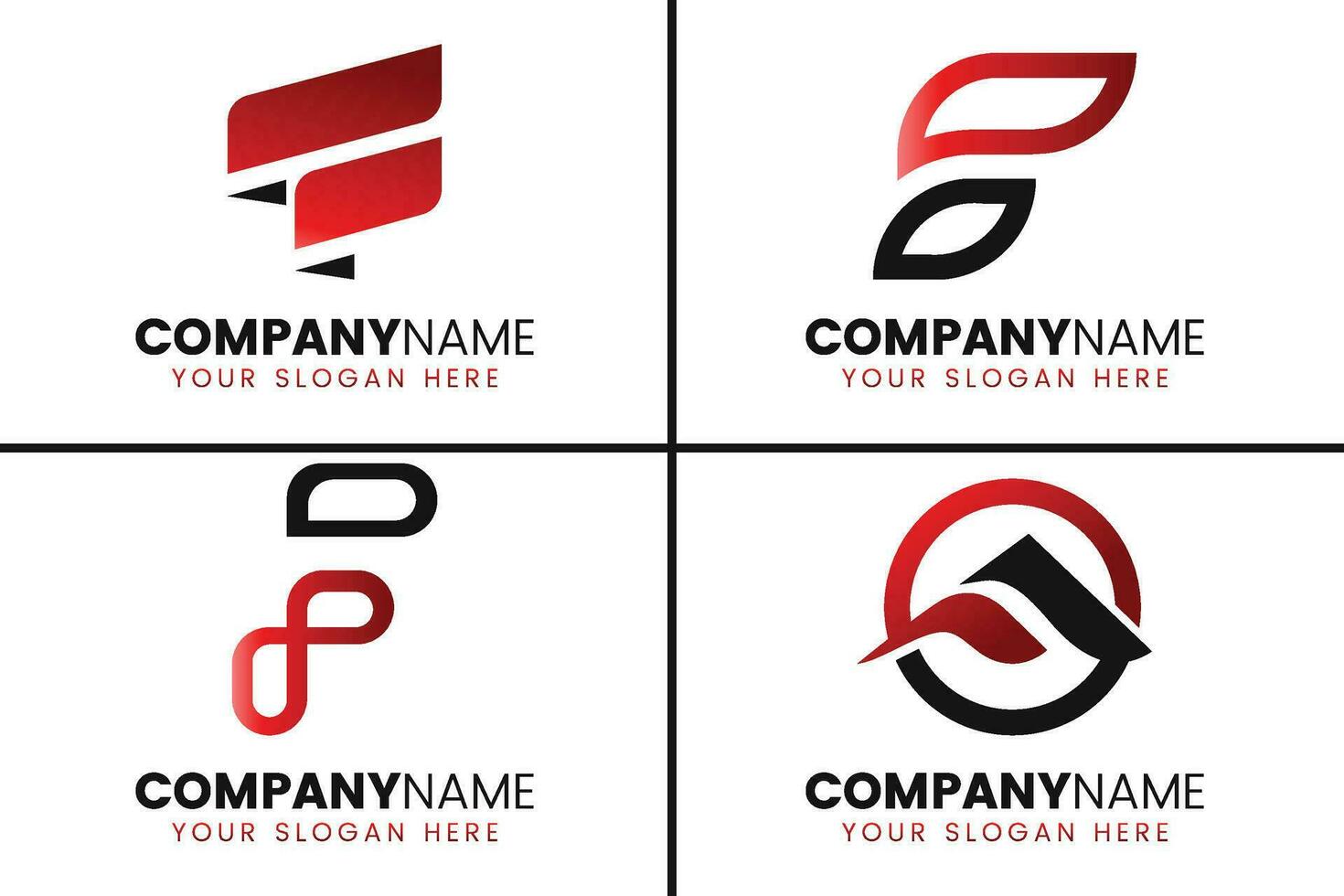 creativo monogramma lettera f logo design collezione vettore
