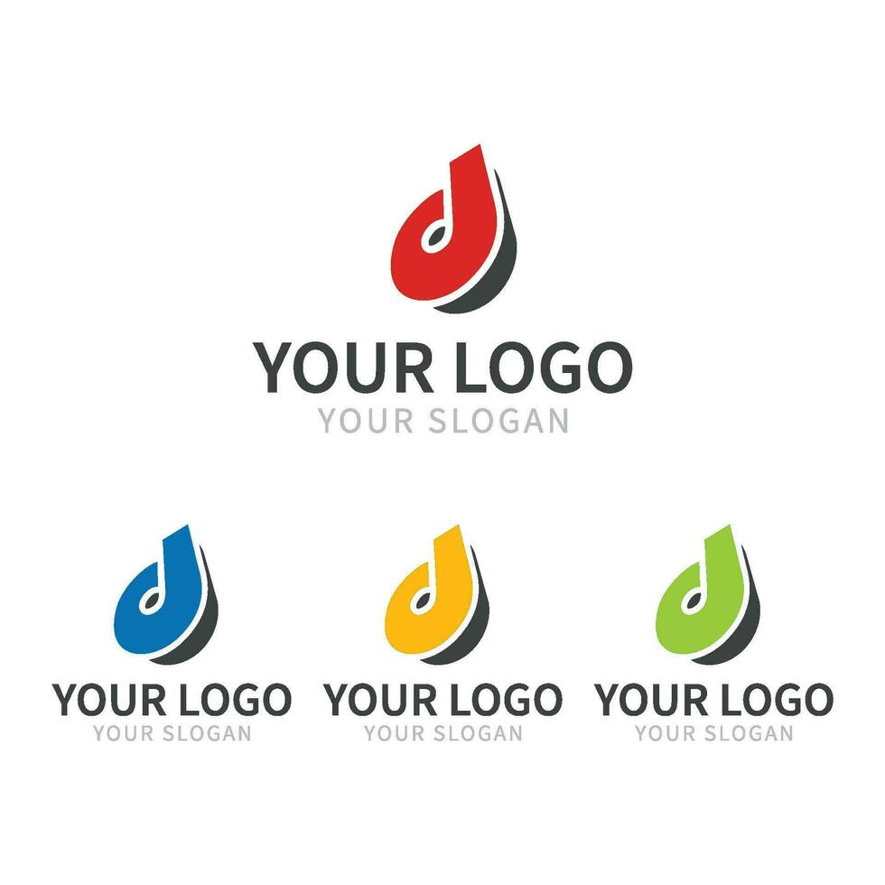 creativo monogramma lettera d logo design vettore