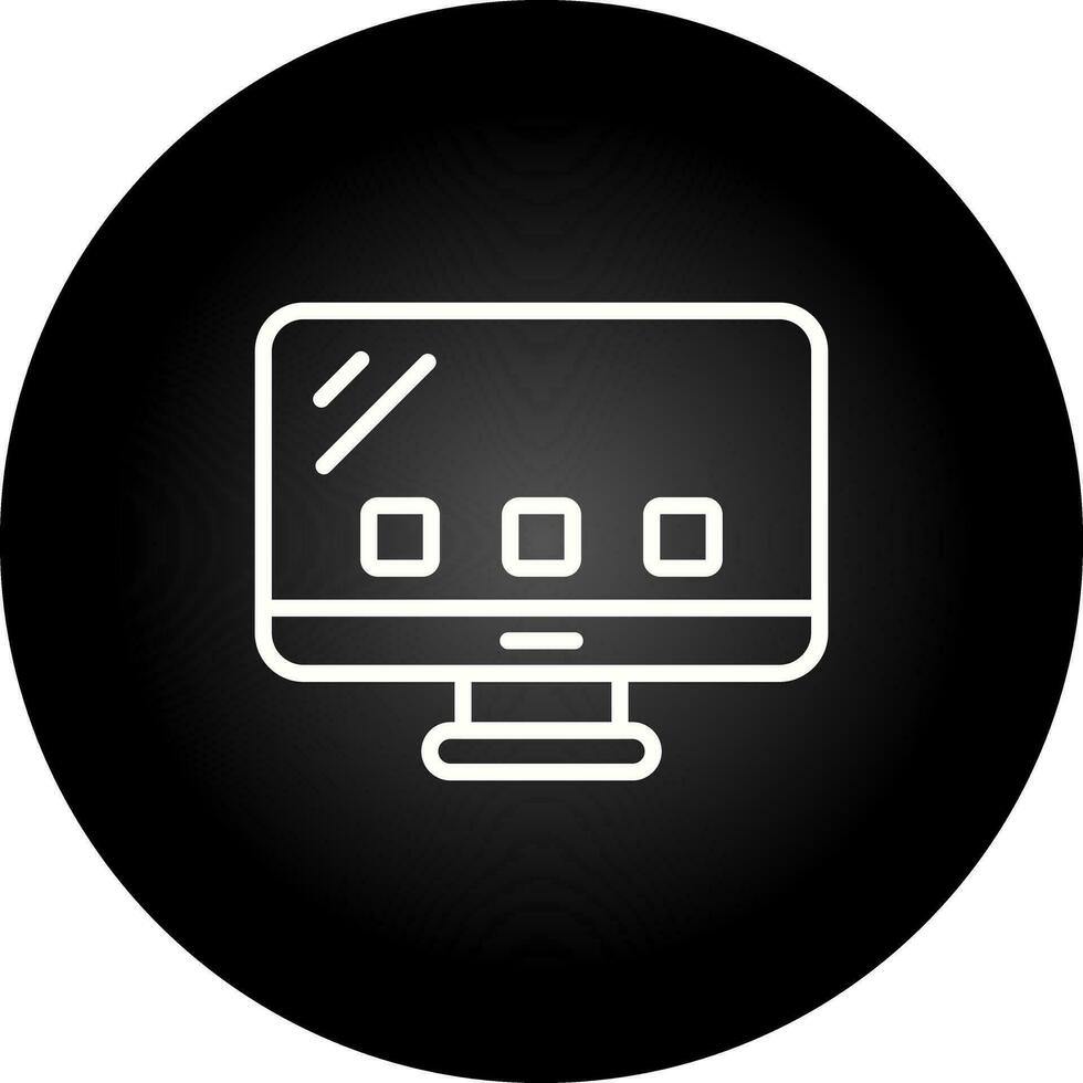 del desktop computer vettore icona