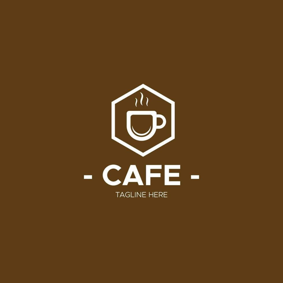 modello di progettazione logo caffetteria vettore