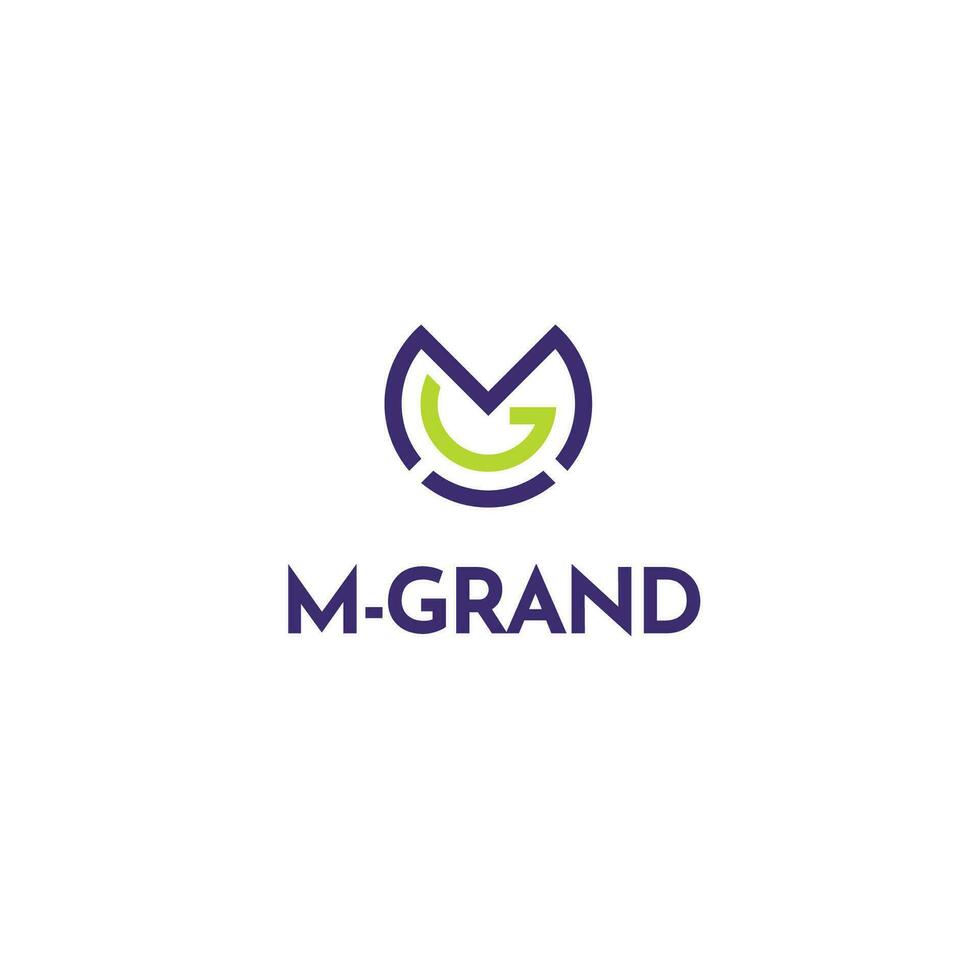 mg gm lettera logo design modello vettore, e completamente modificabile vettore