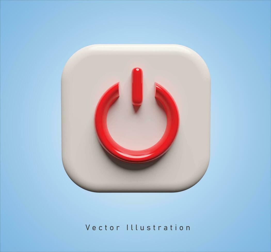 pulsante cartello utente interfaccia nel 3d vettore illustrazione