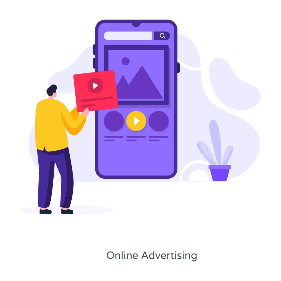 pubblicità digitale online vettore