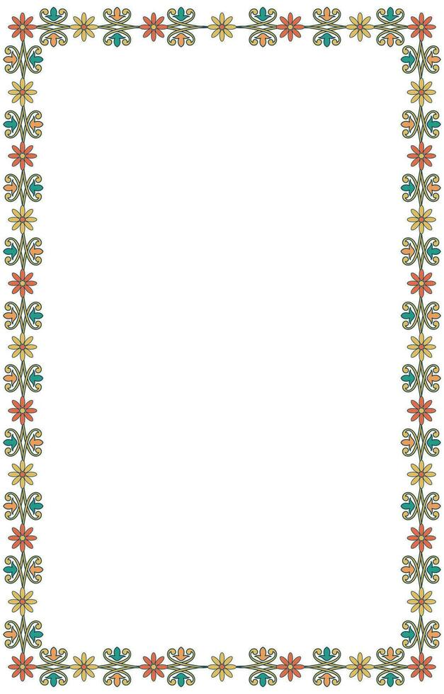 astratto floreale confine. foto telaio. confine per decorazione carta. senza soluzione di continuità fiore vettore