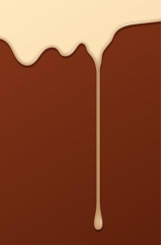 Cioccolato liquido o vernice marrone. Illustrazione vettoriale