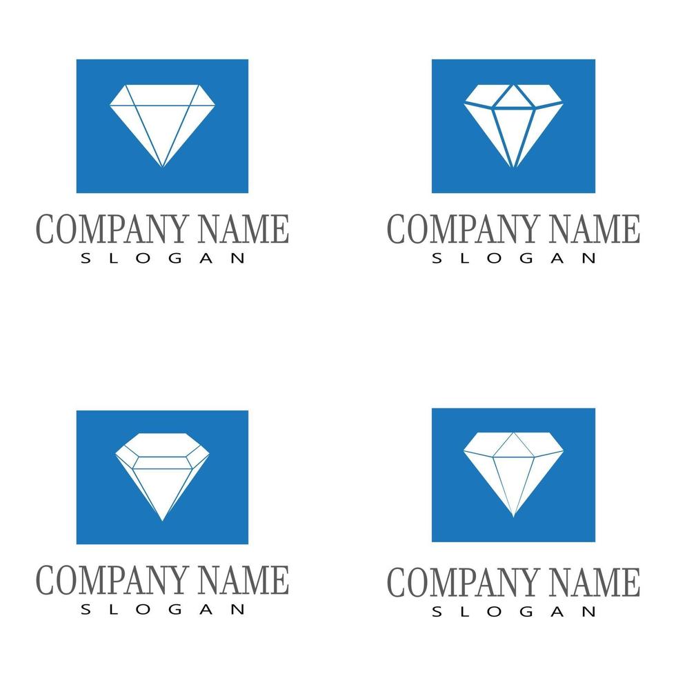 disegno dell'illustrazione dell'icona di vettore del modello di logo del diamante