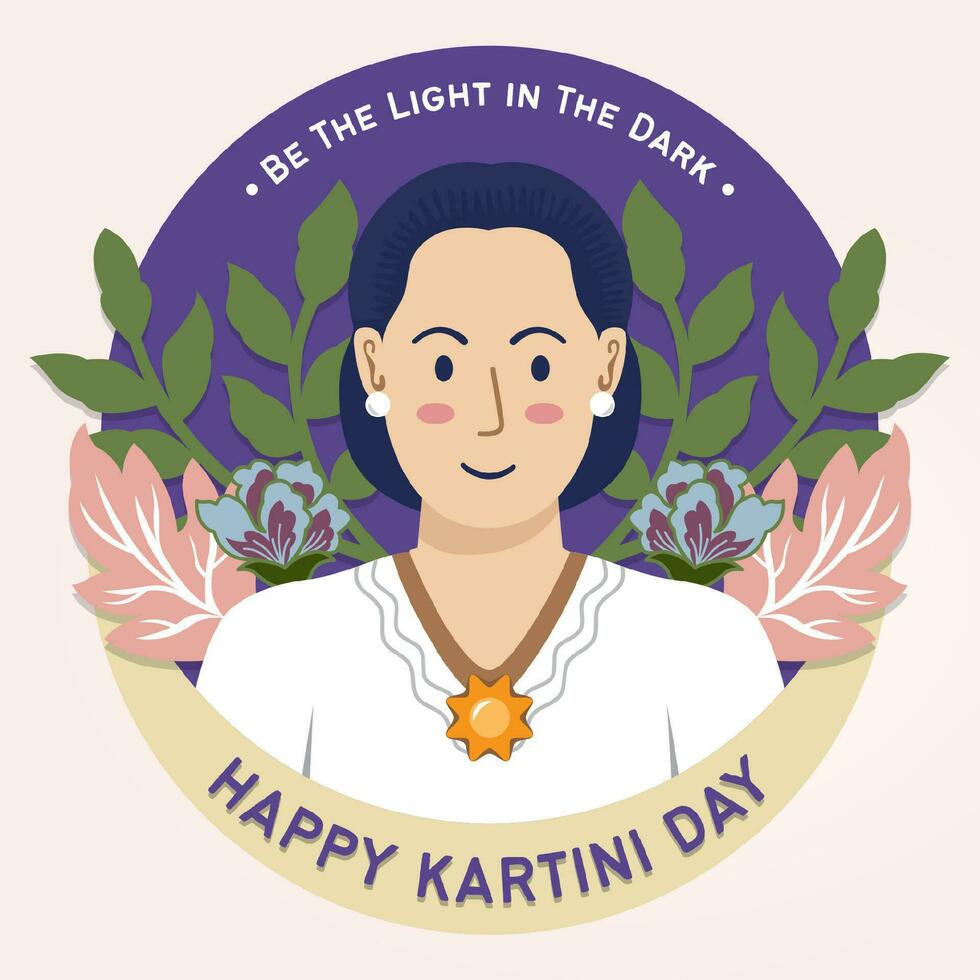 felice celebrazione del giorno di kartini vettore