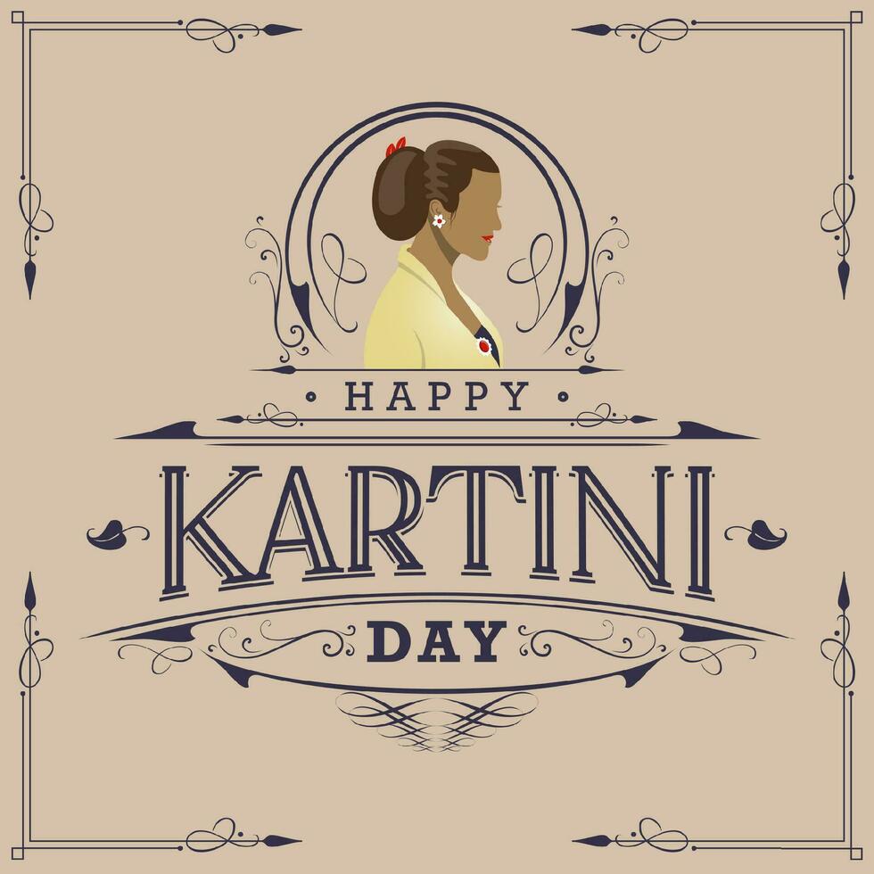 contento kartini giorno celebrazione logo vettore