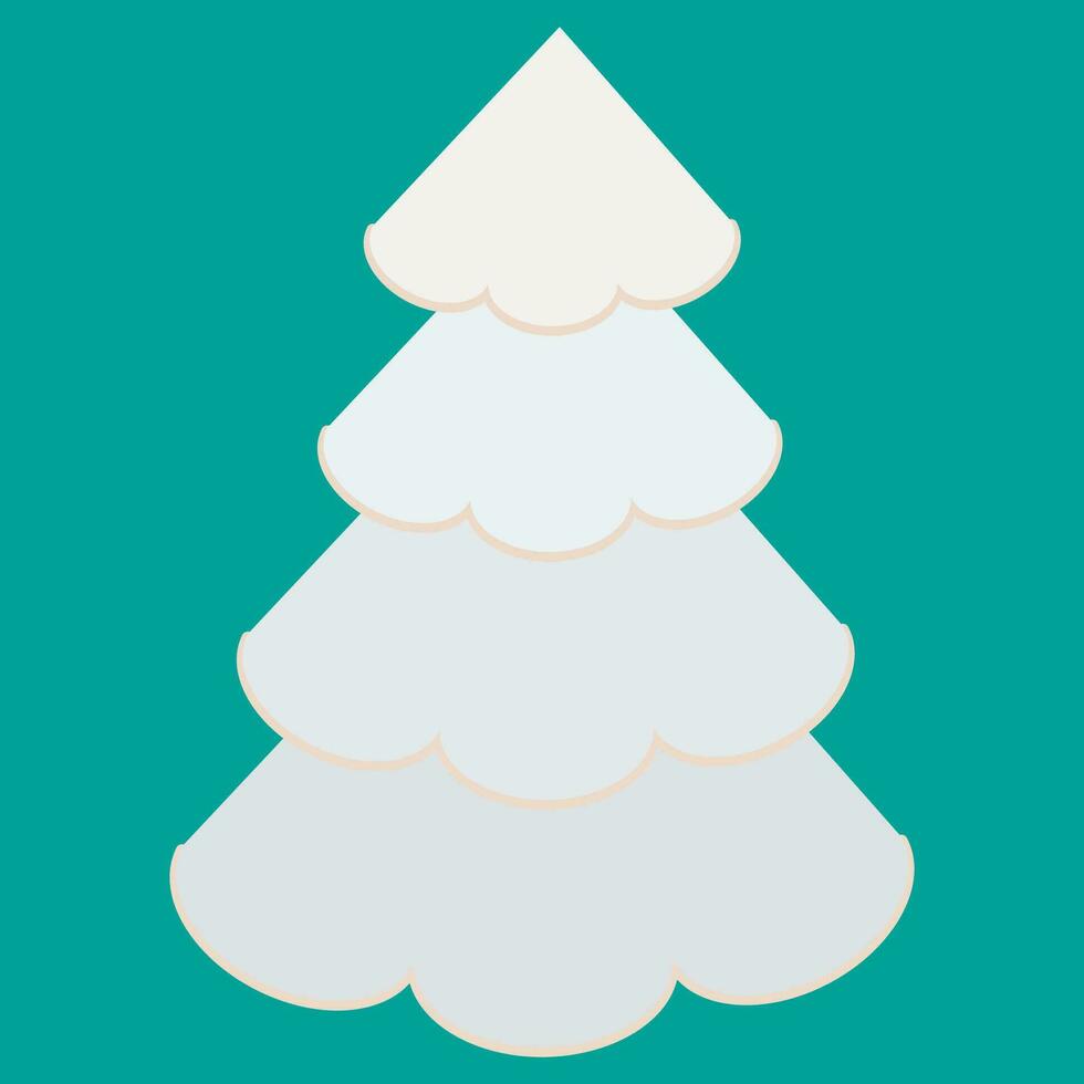 Natale icona. contento nuovo anno vacanza e allegro Natale. vettore illustrazione neve coperto Natale albero.