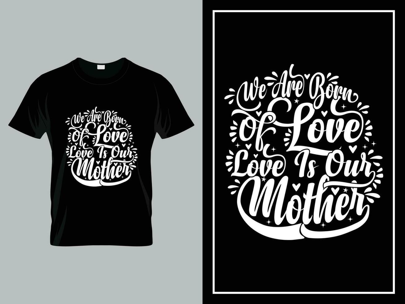 vettore mamma citazioni tipografia lettering per t camicia disegno, noi siamo Nato di amore amore è nostro madre