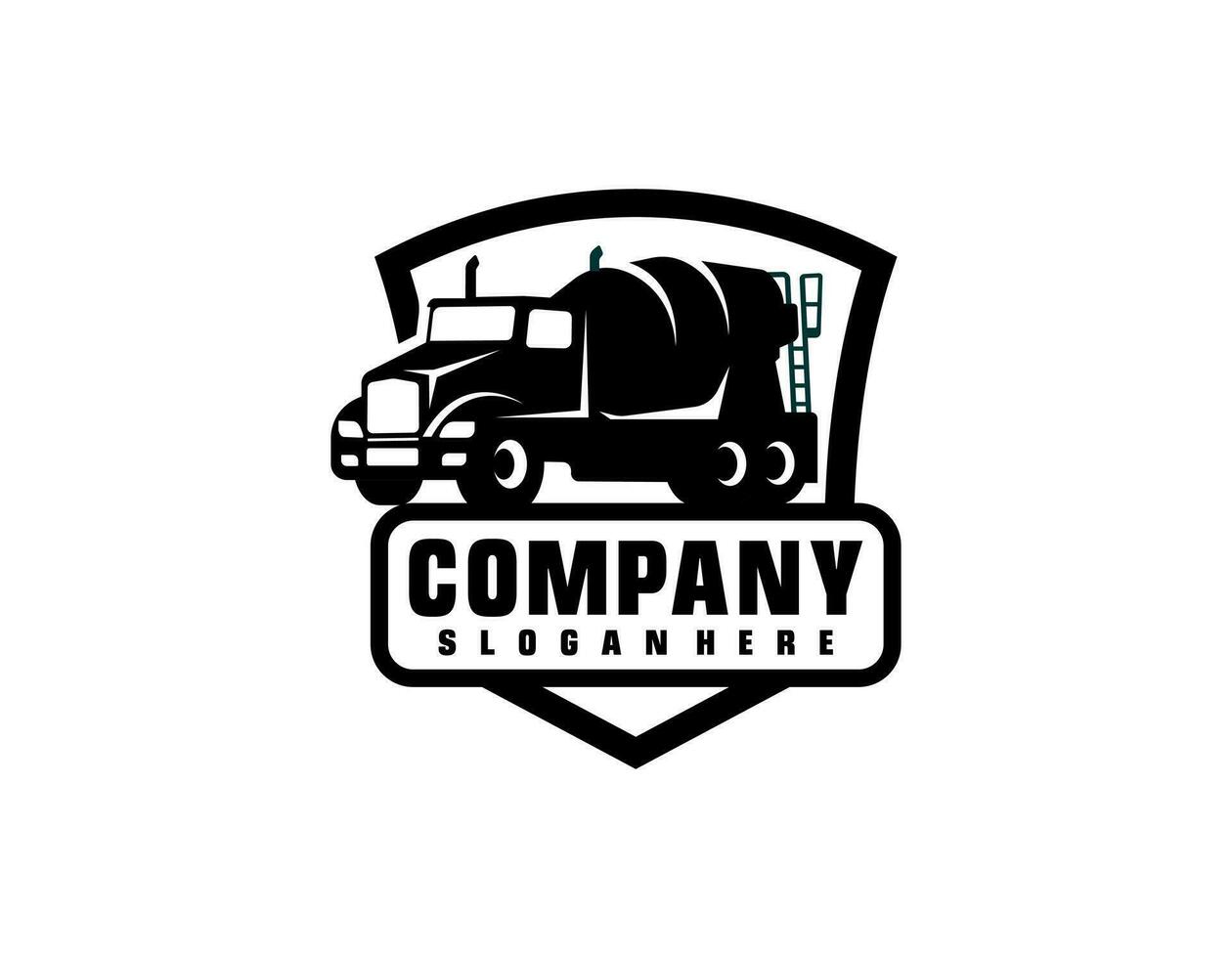 illustrazione vettore grafico di calcestruzzo miscelatore camion logo vettore modello.