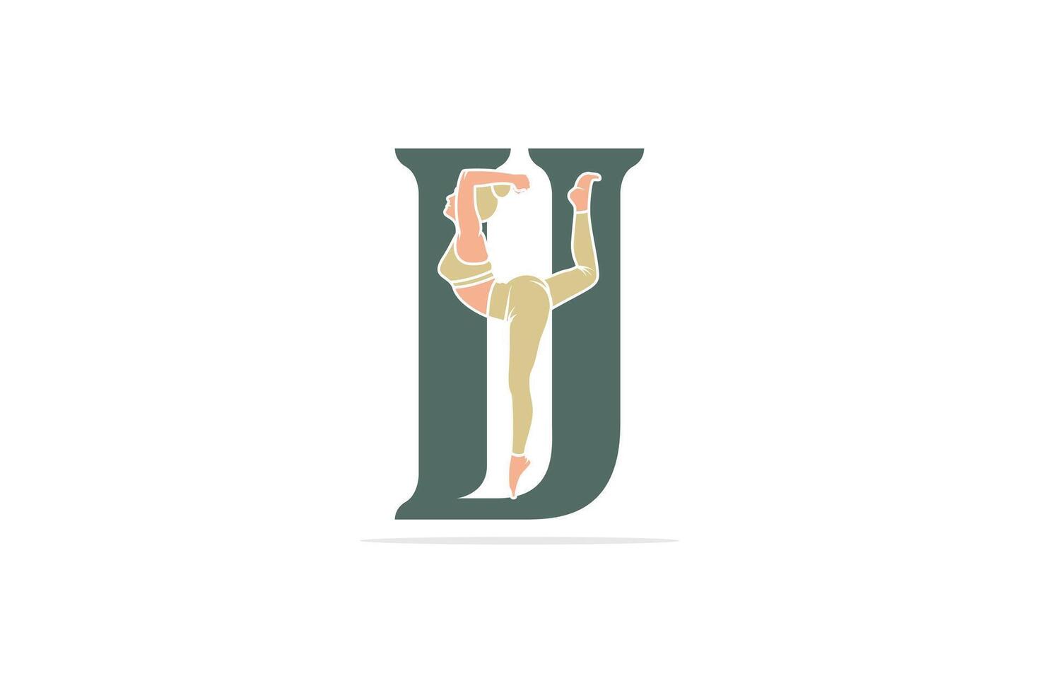 gli sport yoga donne nel lettera v vettore design. alfabeto lettera icona concetto. gli sport giovane donne fare yoga esercizi con lettera v logo design.
