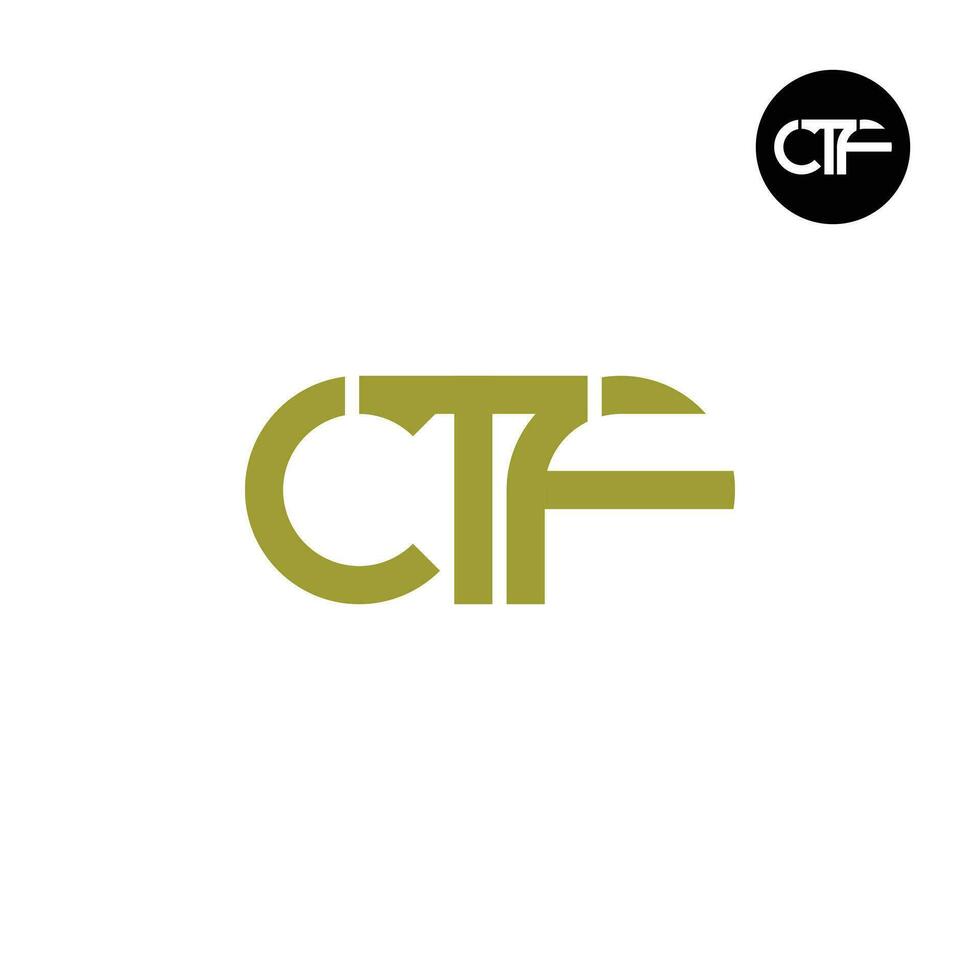 lettera ctf monogramma logo design vettore