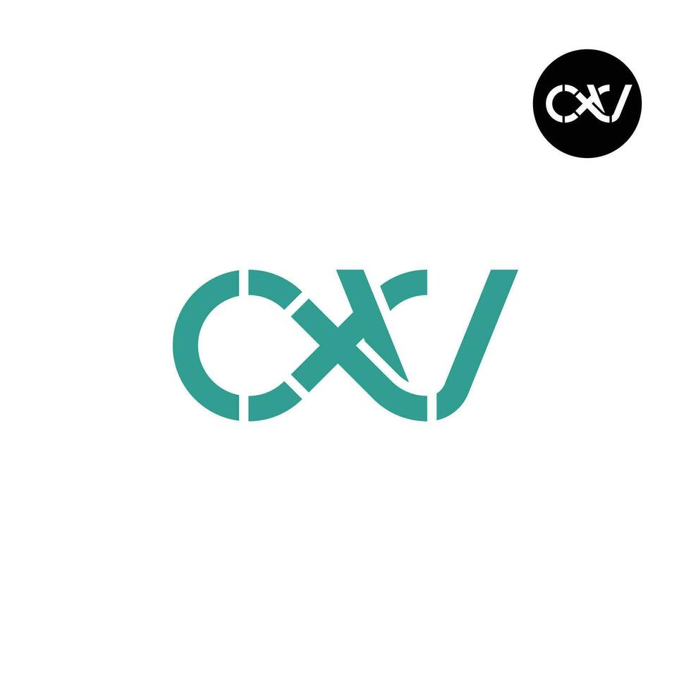 lettera cxv monogramma logo design vettore