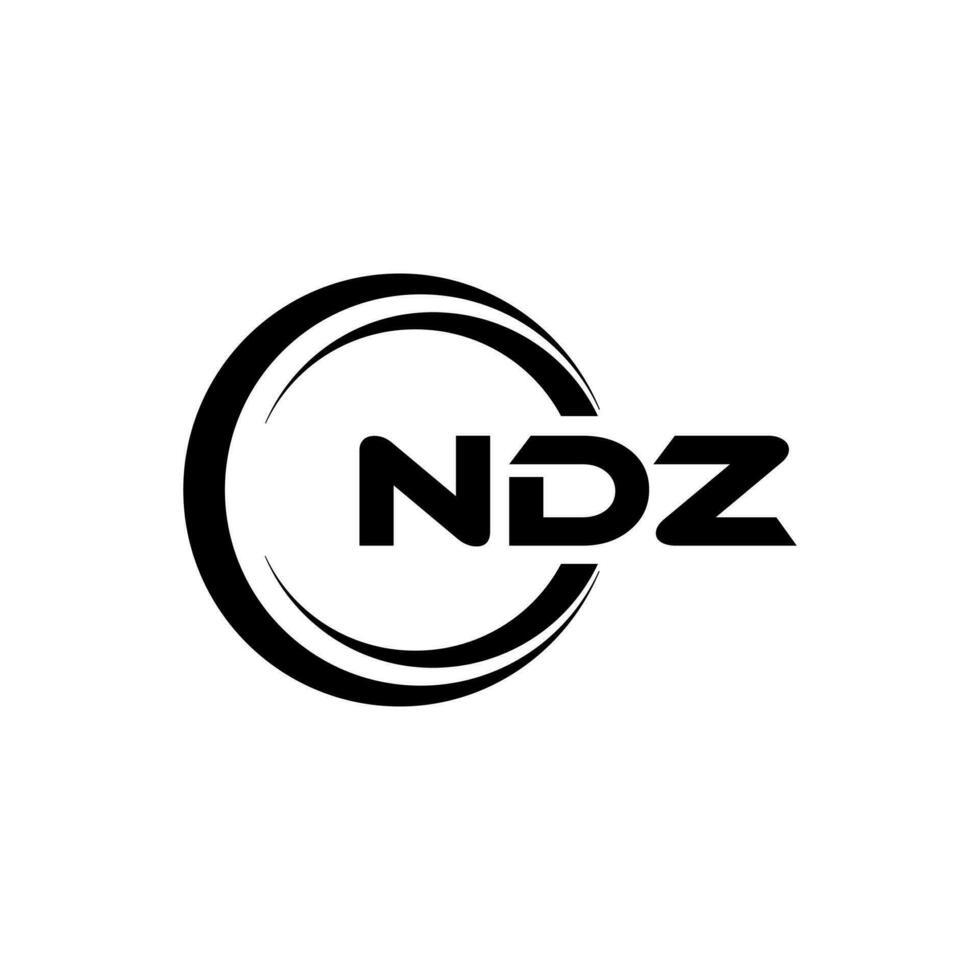 ndz logo disegno, ispirazione per un' unico identità. moderno eleganza e creativo design. filigrana il tuo successo con il Impressionante Questo logo. vettore