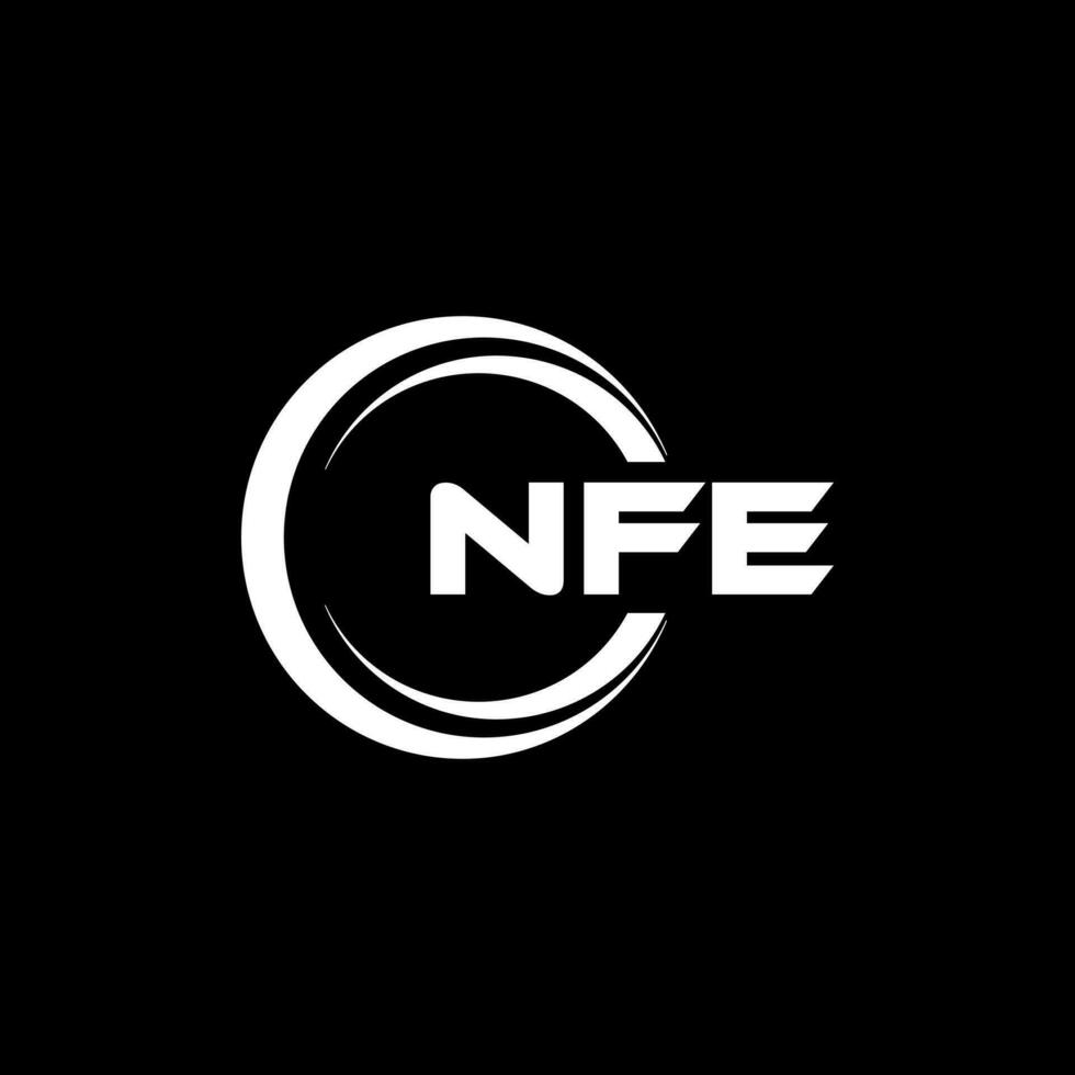 nfe logo disegno, ispirazione per un' unico identità. moderno eleganza e creativo design. filigrana il tuo successo con il Impressionante Questo logo. vettore