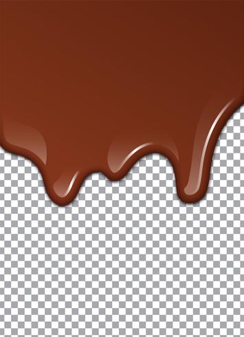 Cioccolato liquido o vernice marrone. Illustrazione vettoriale