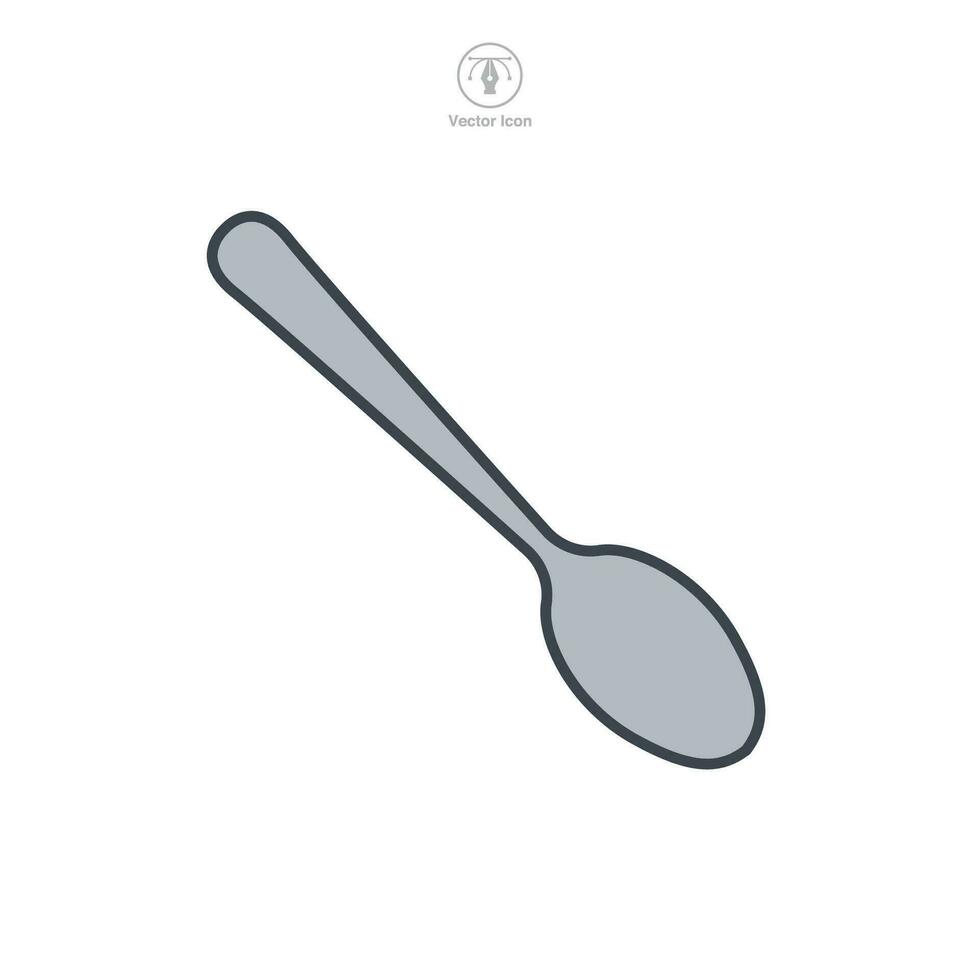 cucchiaio icona simbolo vettore illustrazione isolato su bianca sfondo