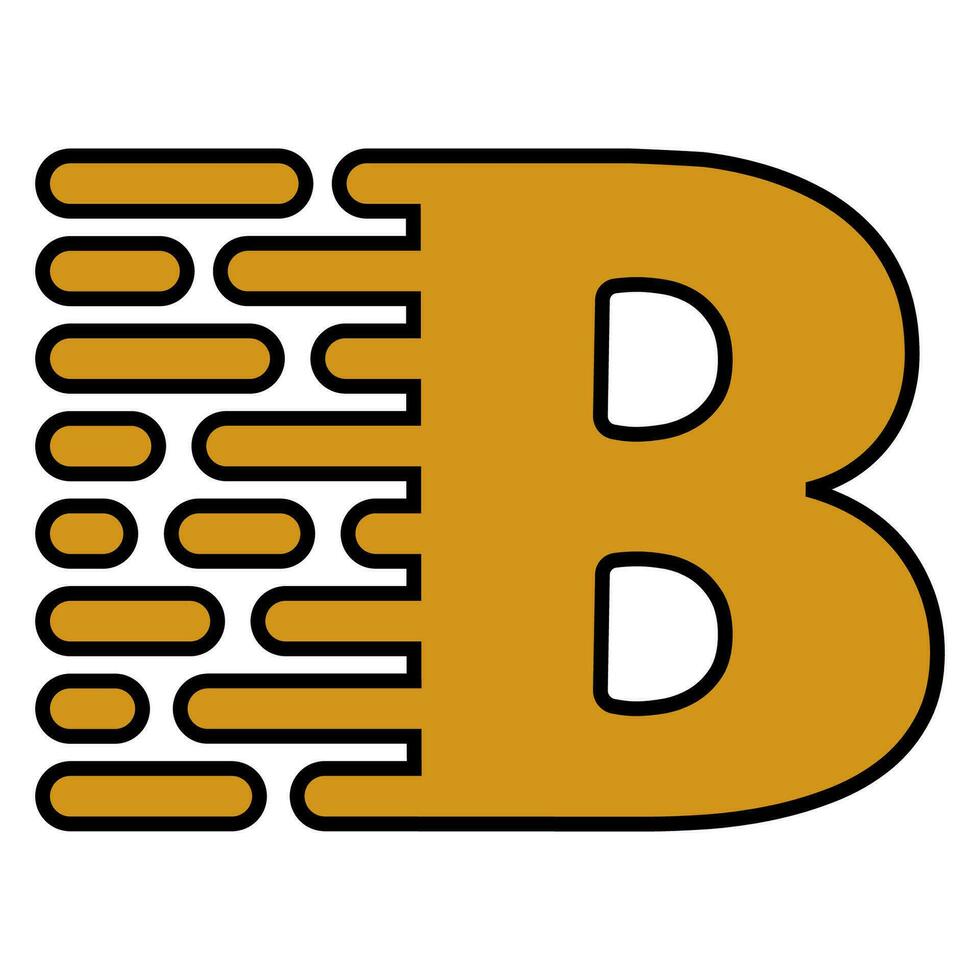lettera B logo veloce velocità muoversi, lettera B veloce simbolo vettore