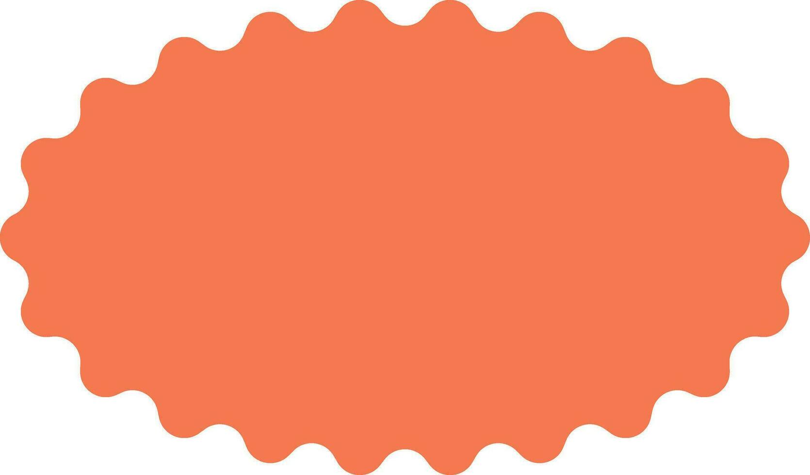 ovale distintivo etichetta, starburst discorso bolle etichetta ondulato bordi modello vettore