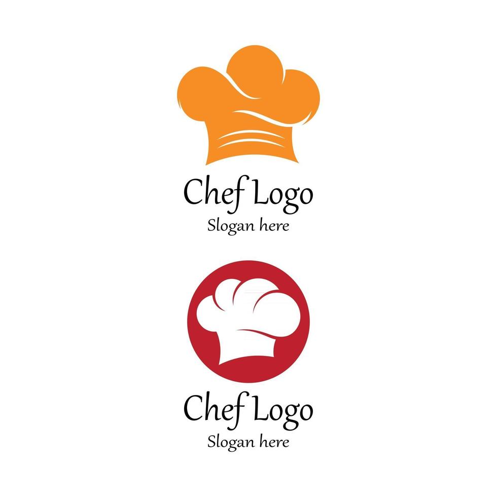 cappello chef logo modello illustrazione vettoriale
