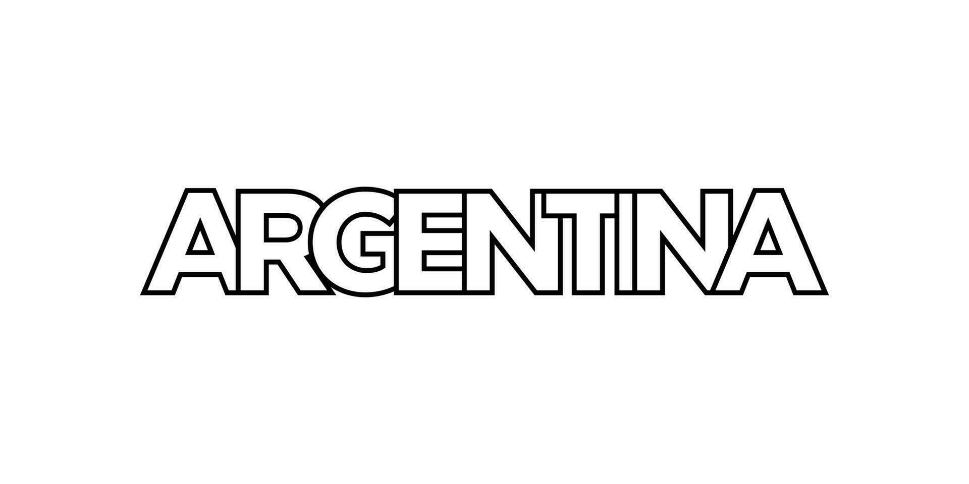 argentina emblema. il design Caratteristiche un' geometrico stile, vettore illustrazione con grassetto tipografia nel un' moderno font. il grafico slogan scritta.