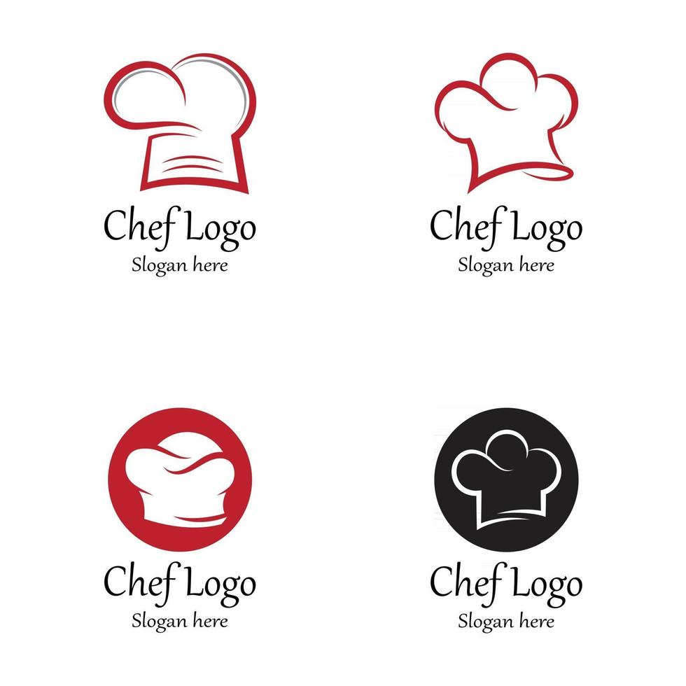 cappello chef logo modello illustrazione vettoriale