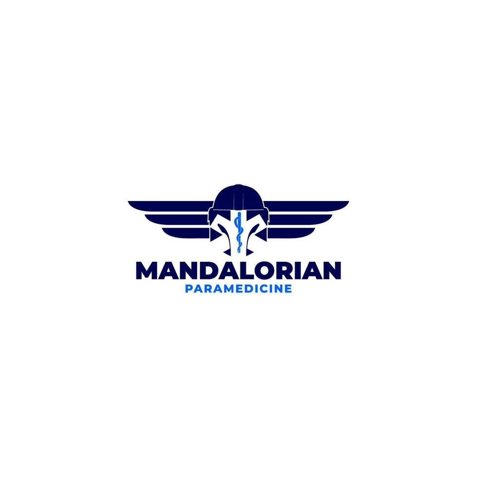 mandaloriano paramedico logo design vettore