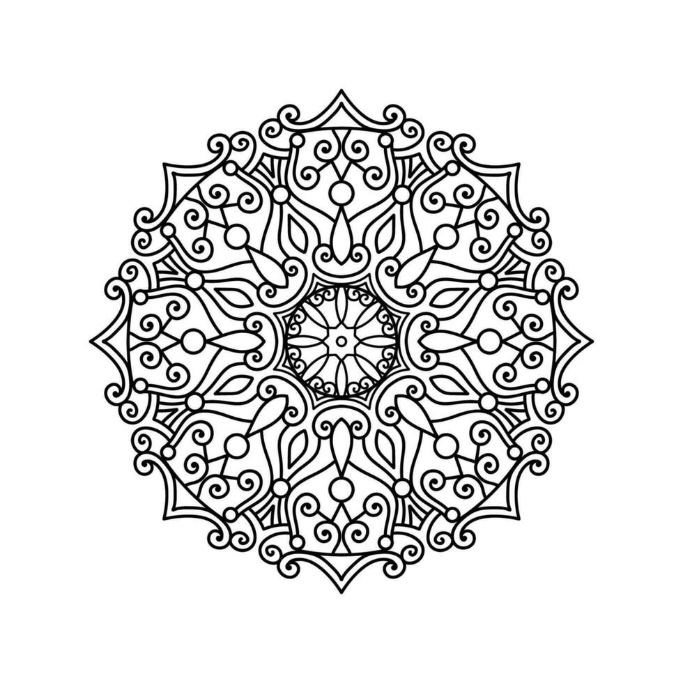decorativo mandala e modello per mehndi, nozze, tatuaggio, Islam, indiano, Arabo. schema mandala colorazione libro pagina. vettore