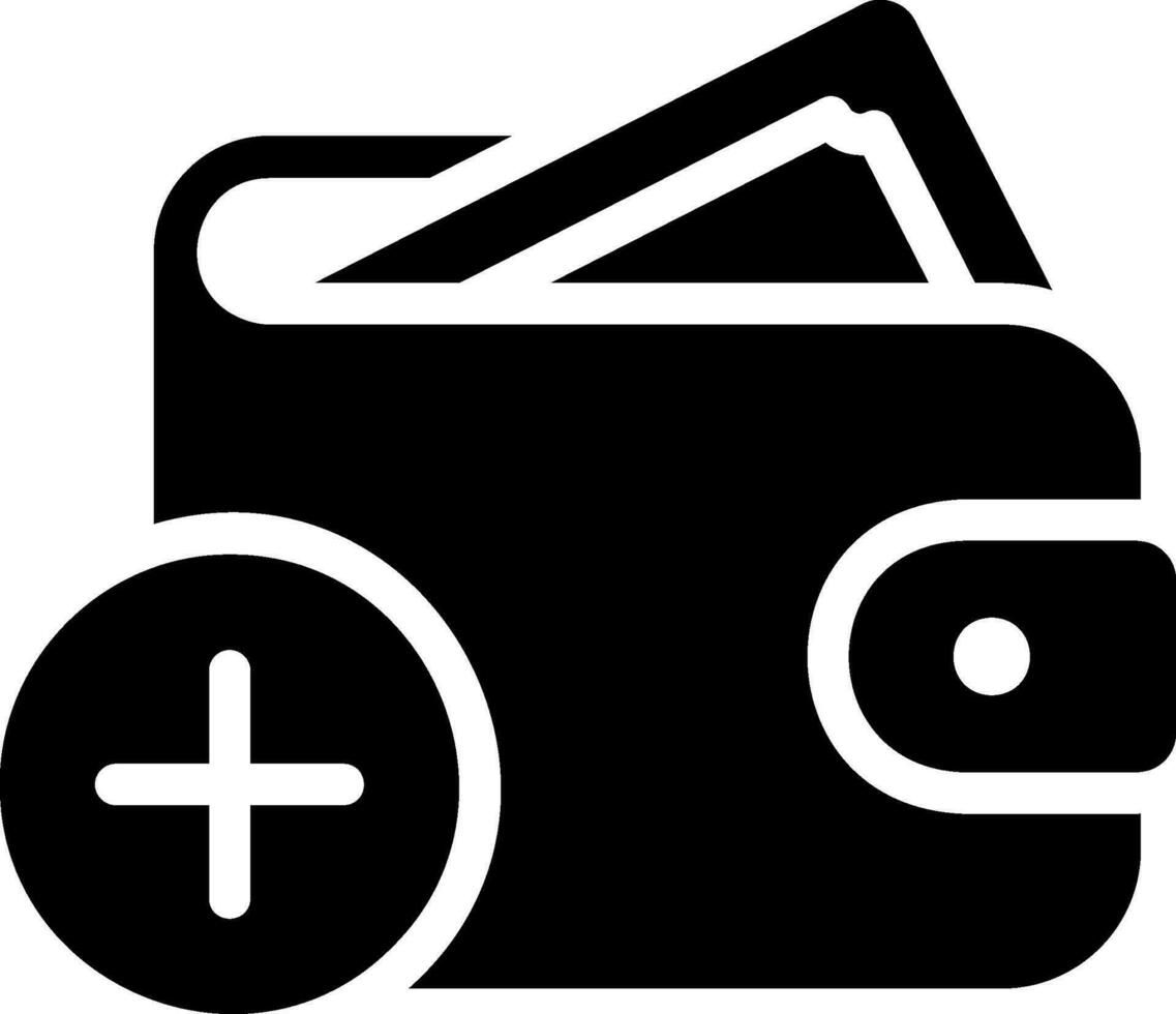 icona del glifo del portafoglio vettore