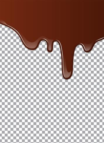 Cioccolato liquido o vernice marrone. Illustrazione vettoriale