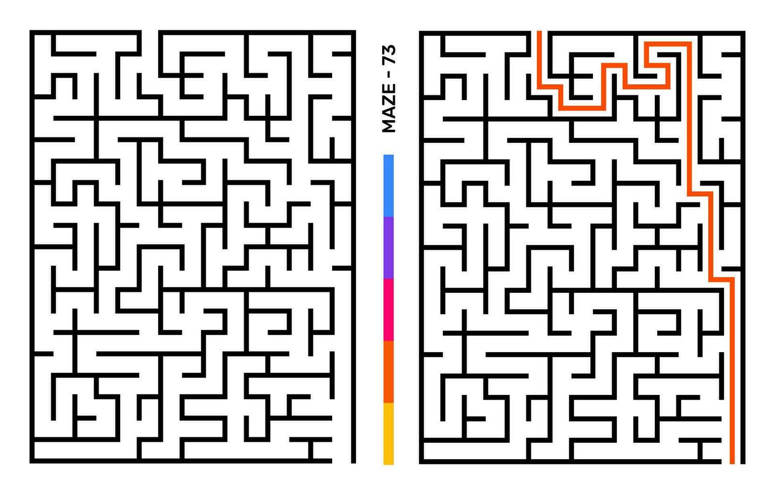 astratto labirinto puzzle labirinto con iscrizione e Uscita. labirinto per attività libro. risoluzione dei problemi puzzle Giochi per cartella di lavoro. vettore illustrazione - eps 10