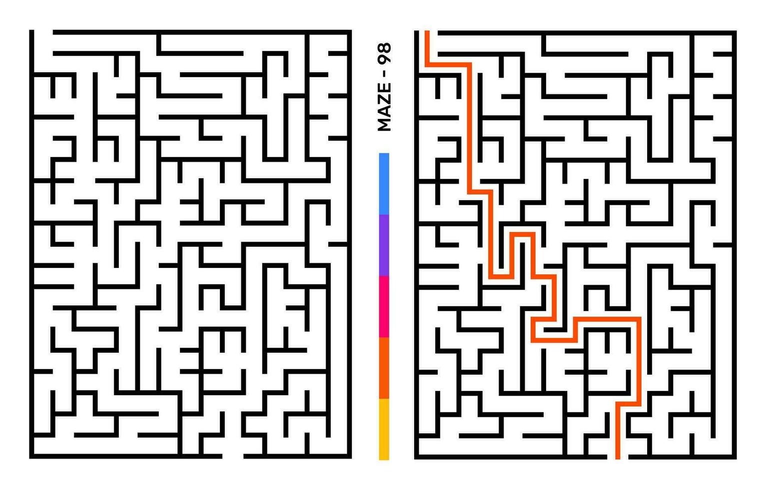 astratto labirinto puzzle labirinto con iscrizione e Uscita. labirinto per attività libro. risoluzione dei problemi puzzle Giochi per cartella di lavoro. vettore illustrazione - eps 10