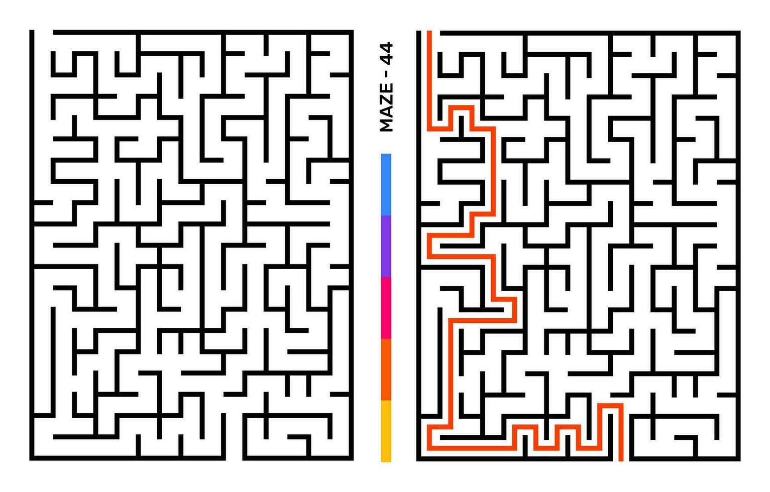 astratto labirinto puzzle labirinto con iscrizione e Uscita. labirinto per attività libro. risoluzione dei problemi puzzle Giochi per cartella di lavoro. vettore illustrazione - eps 10