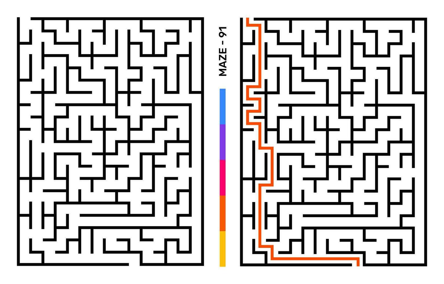 astratto labirinto puzzle labirinto con iscrizione e Uscita. labirinto per attività libro. risoluzione dei problemi puzzle Giochi per cartella di lavoro. vettore illustrazione - eps 10